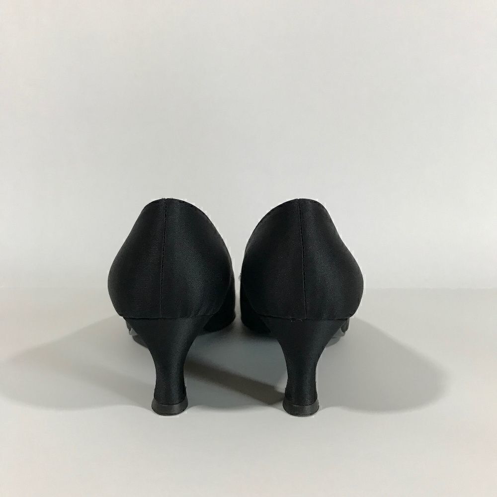 Vintage Bergdorf Goodman Satin Square Toe Pumps - Picture 5 of 6